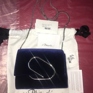 3.1 Phillip Lim Alix Micro Velvet Bag, Royal Blue